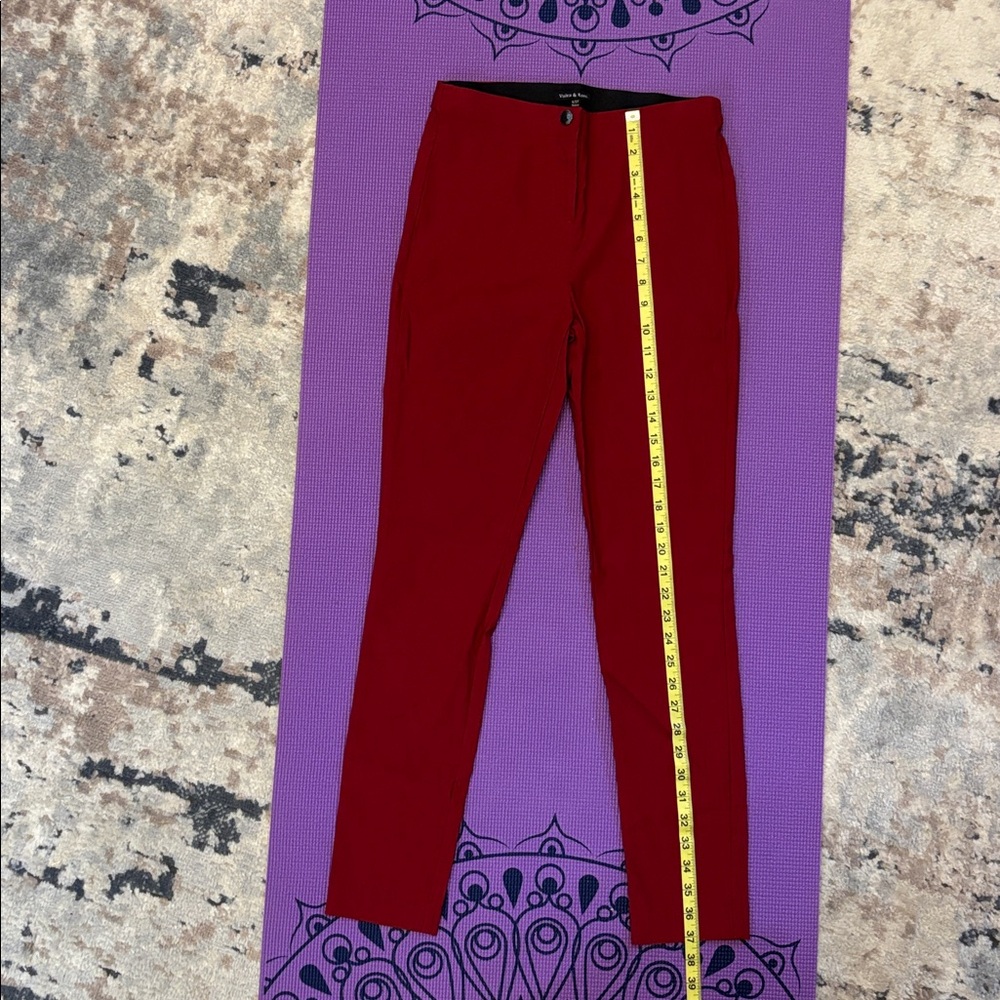 Violets & Roses Stylish Red Pants size 4/27 - Picture 2 of 6